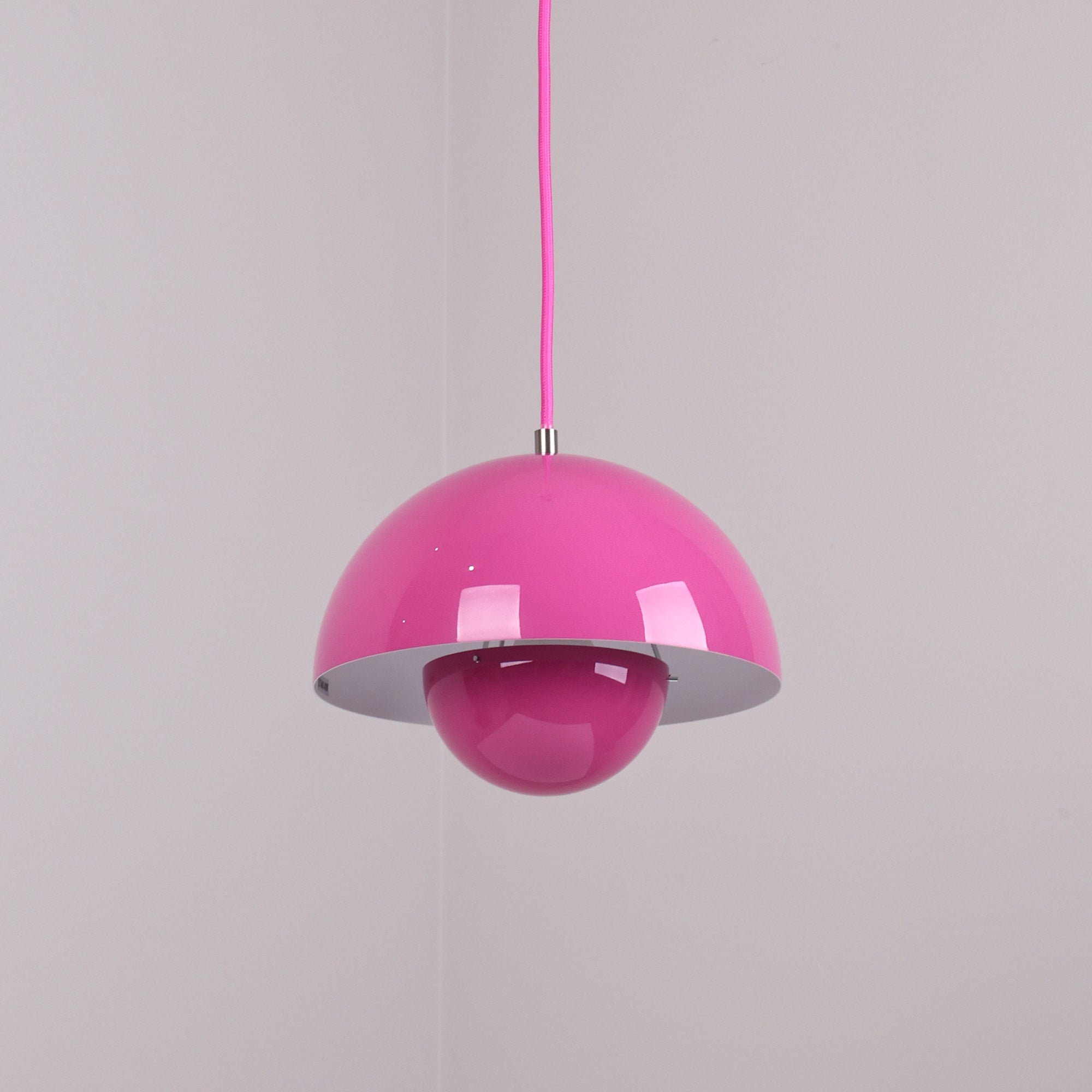 Ronde Hanglampen in Scandinavisch Design – Dubbele Halfbolvorm met Verstelbare Draad – E27/G9 – Verkrijgbaar in 16 Kleuren | Sansoti