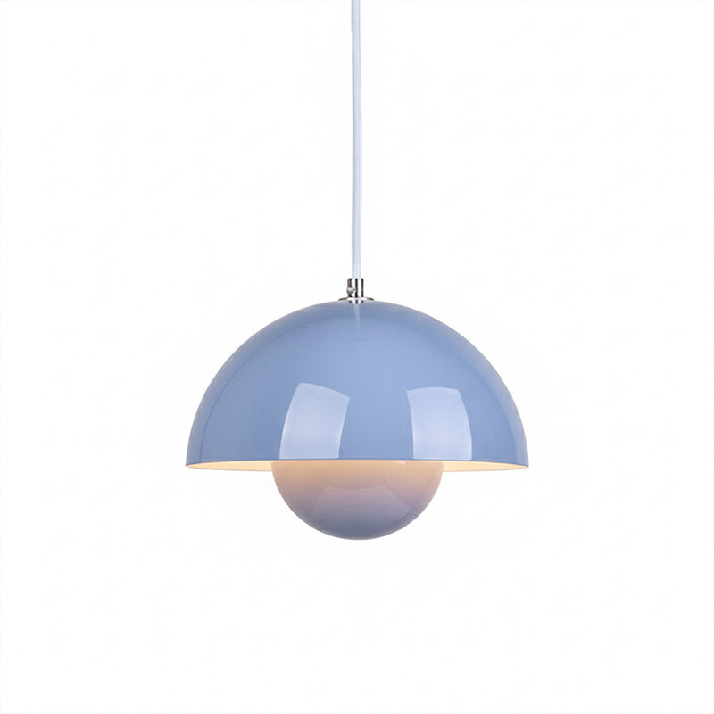 Ronde Hanglampen in Scandinavisch Design – Dubbele Halfbolvorm met Verstelbare Draad – E27/G9 – Verkrijgbaar in 16 Kleuren | Sansoti