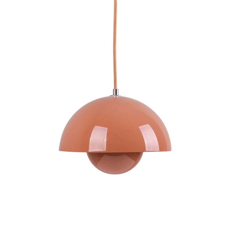 Ronde Hanglampen in Scandinavisch Design – Dubbele Halfbolvorm met Verstelbare Draad – E27/G9 – Verkrijgbaar in 16 Kleuren | Sansoti