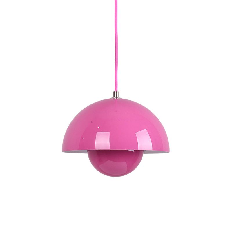 Ronde Hanglampen in Scandinavisch Design – Dubbele Halfbolvorm met Verstelbare Draad – E27/G9 – Verkrijgbaar in 16 Kleuren | Sansoti