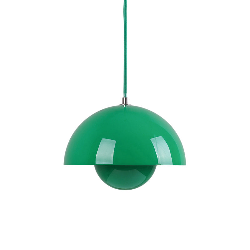 Ronde Hanglampen in Scandinavisch Design – Dubbele Halfbolvorm met Verstelbare Draad – E27/G9 – Verkrijgbaar in 16 Kleuren | Sansoti