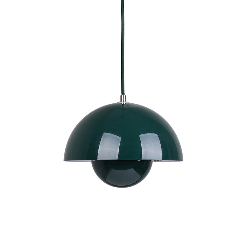 Ronde Hanglampen in Scandinavisch Design – Dubbele Halfbolvorm met Verstelbare Draad – E27/G9 – Verkrijgbaar in 16 Kleuren | Sansoti