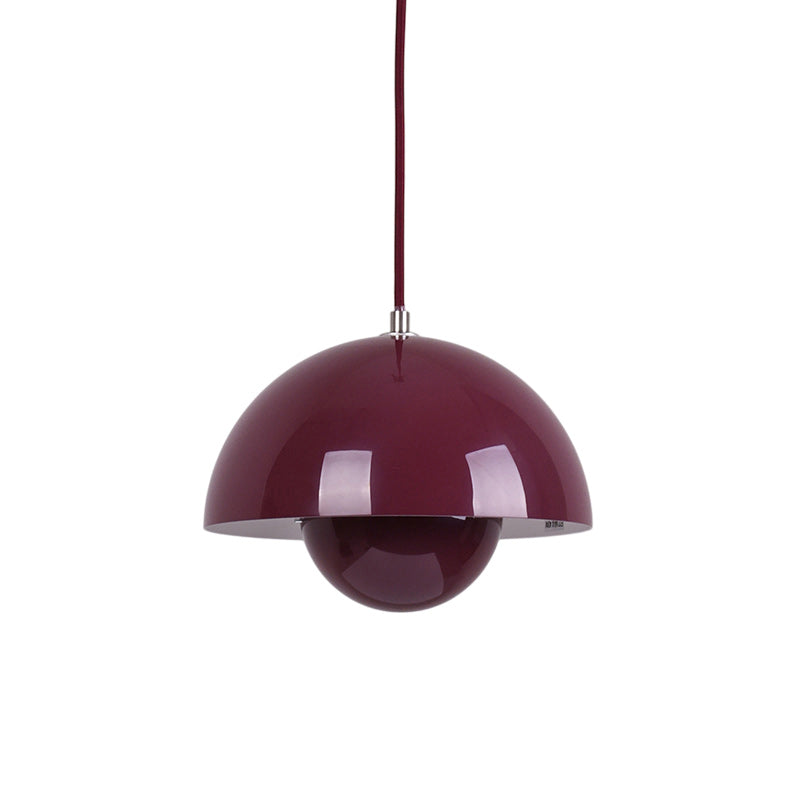 Ronde Hanglampen in Scandinavisch Design – Dubbele Halfbolvorm met Verstelbare Draad – E27/G9 – Verkrijgbaar in 16 Kleuren | Sansoti