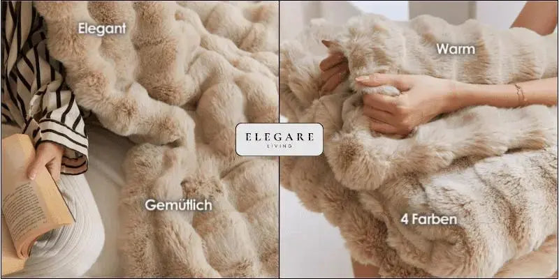 Kuschelig weiche Fleecedecke mit Blasentextur für Sofa und Bett - Winterwärme, dekorative Decke im skandinavischen Stil | Sansoti