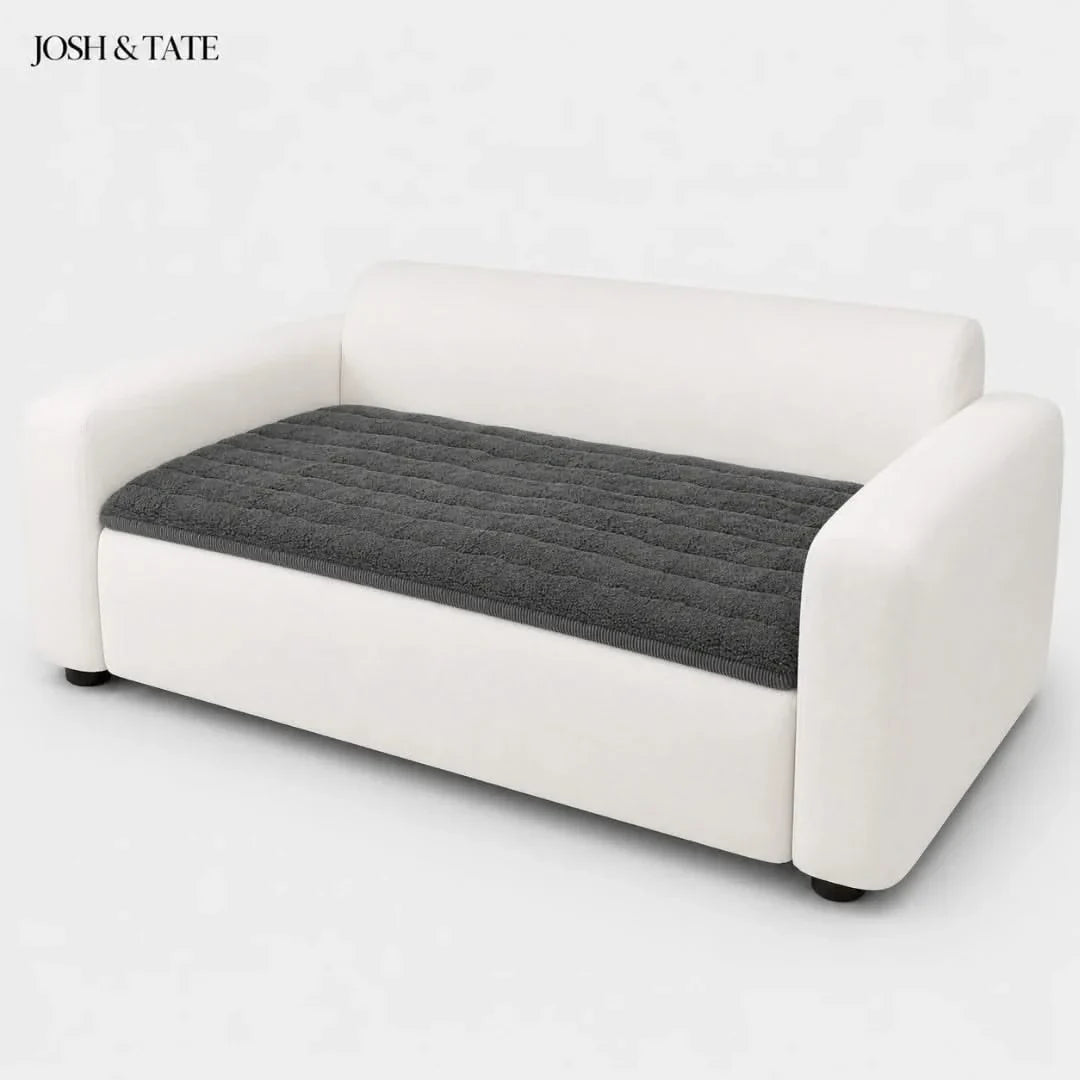 Pluche Bankhoes met Antislip Onderzijde Sherpa Zitbeschermer Wasbaar Meubelhoes Bank Sofa Bescherming | Sansoti