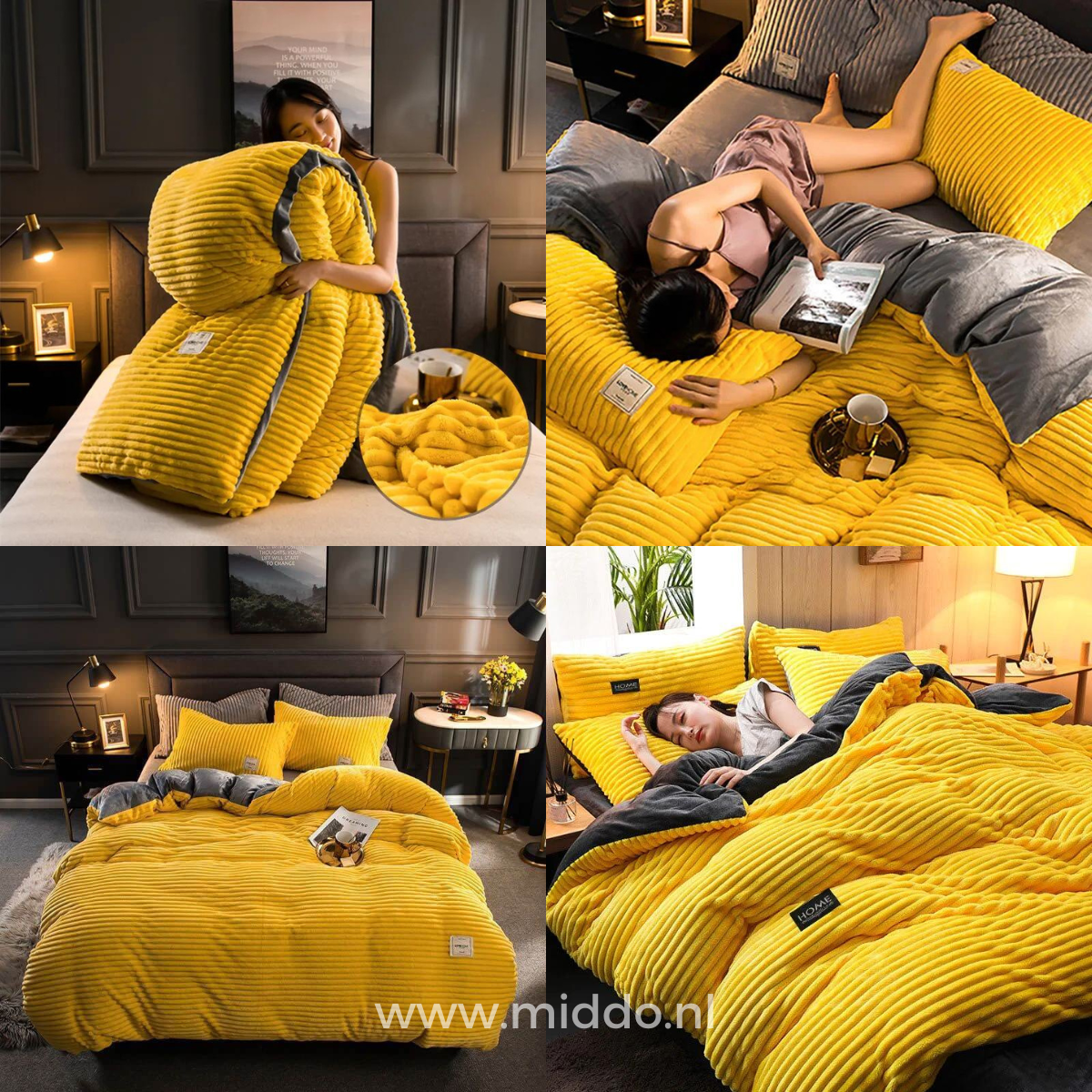 Samt-Fleece-Bettbezug mit weichem Futter für Wärme, Komfort und Gemütlichkeit in jedem Schlafzimmer | Sansoti