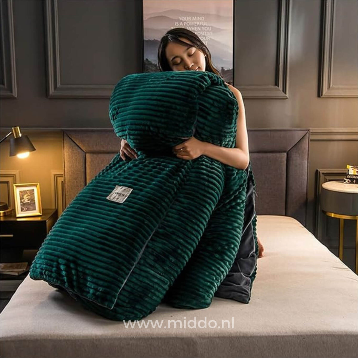 Samt-Fleece-Bettbezug mit weichem Futter für Wärme, Komfort und Gemütlichkeit in jedem Schlafzimmer | Sansoti