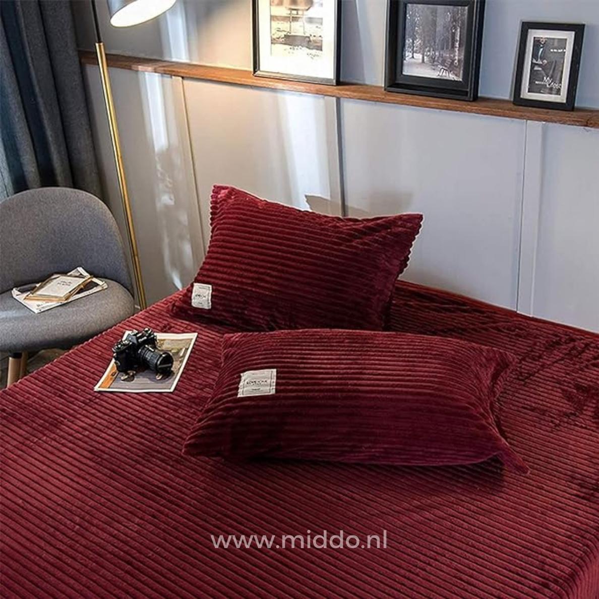 Samt-Fleece-Bettbezug mit weichem Futter für Wärme, Komfort und Gemütlichkeit in jedem Schlafzimmer | Sansoti
