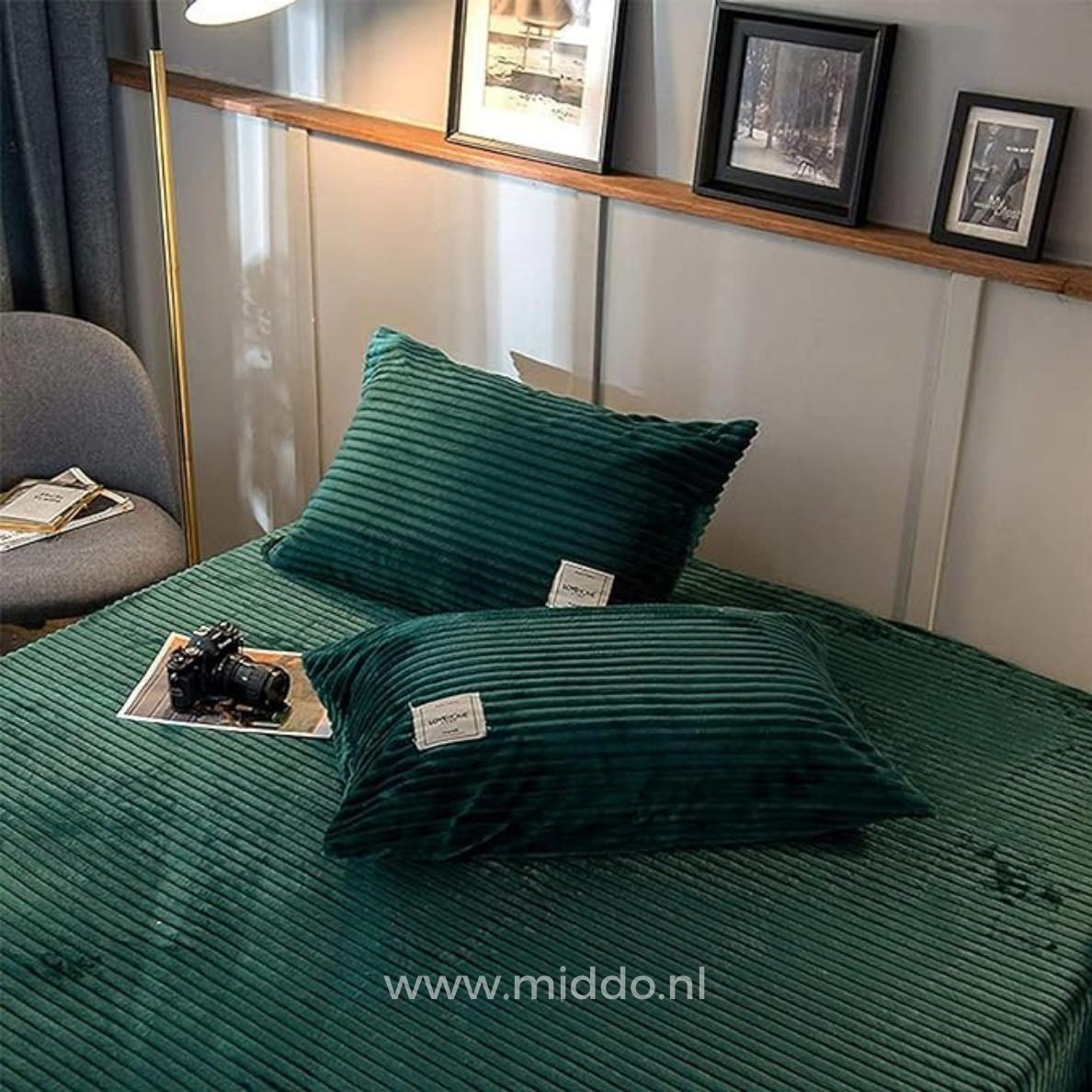Samt-Fleece-Bettbezug mit weichem Futter für Wärme, Komfort und Gemütlichkeit in jedem Schlafzimmer | Sansoti