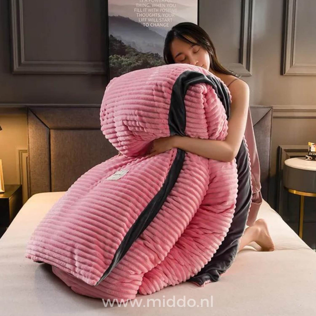 Samt-Fleece-Bettbezug mit weichem Futter für Wärme, Komfort und Gemütlichkeit in jedem Schlafzimmer | Sansoti