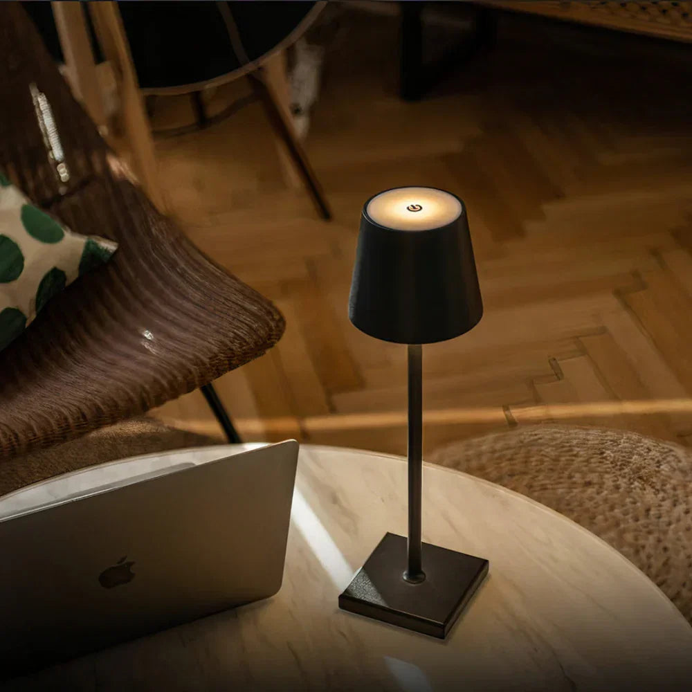 Draadloze Oplaadbare Tafellamp Touch Bediening IP65 Waterdicht Dimbaar Warm Koud Wit Licht Binnen Buiten | Sansoti