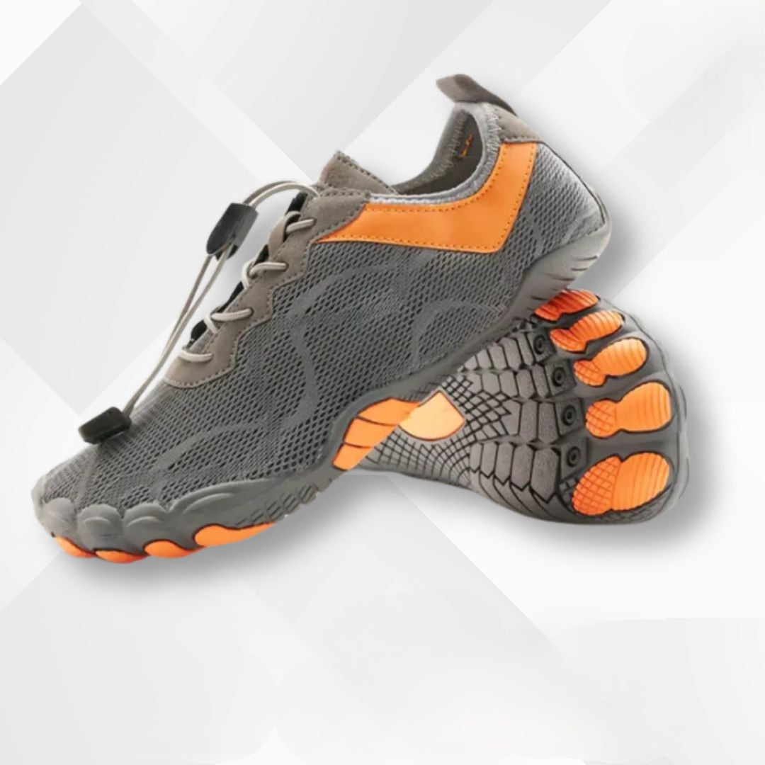 Waterdichte Barefootschoenen met Orthopedische Ondersteuning Dames Heren Brede Teenbox Zwart Wandelschoenen | Sansoti