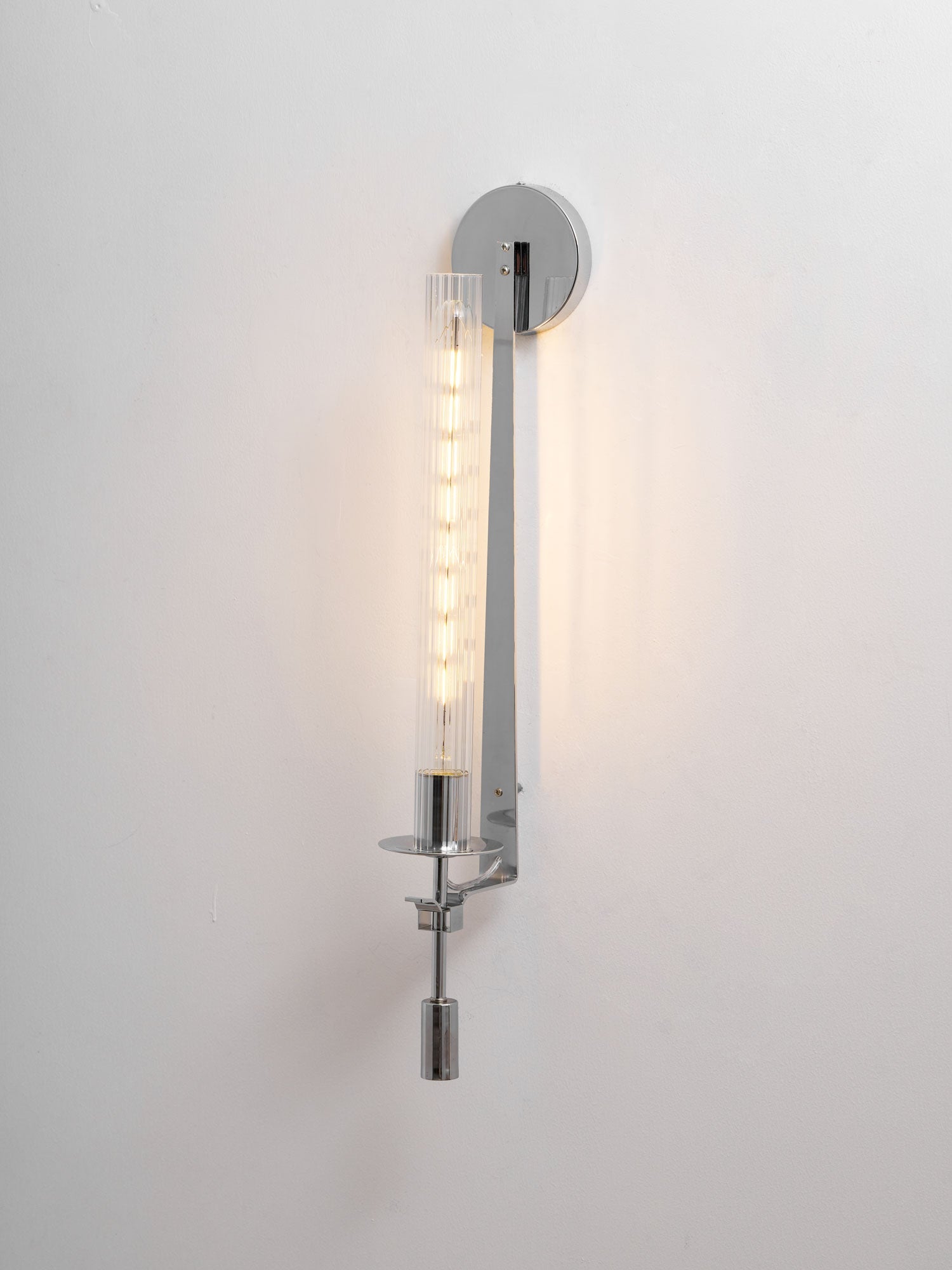 Klassieke Messing Wandlamp met Geribbeld Glas – 1940s Franse Stijl Cilinderlamp voor Gang Woonkamer Slaapkamer – E26 E27 Fitting – Enkel en Dubbel Lichtpunt | Sansoti