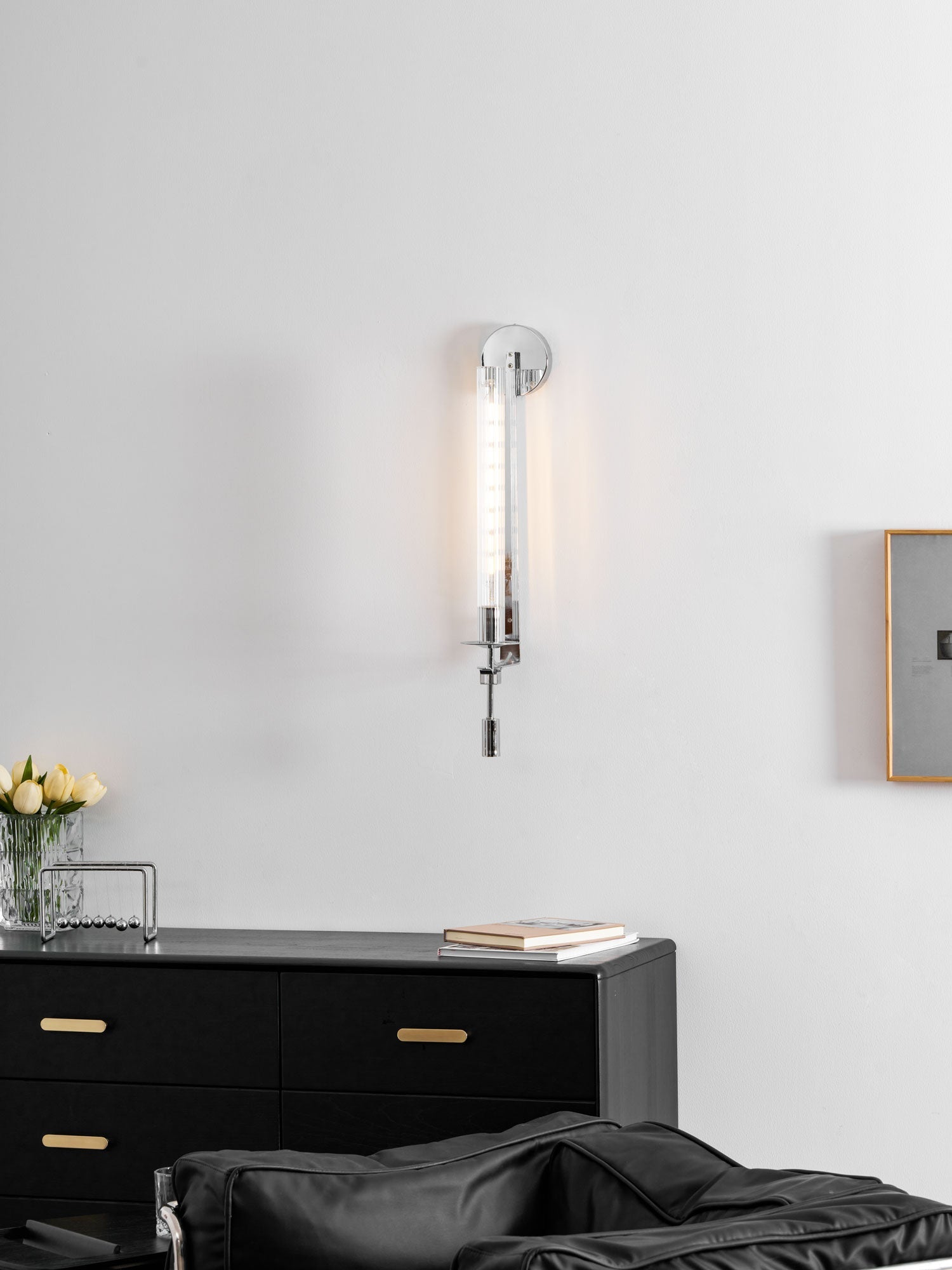 Klassieke Messing Wandlamp met Geribbeld Glas – 1940s Franse Stijl Cilinderlamp voor Gang Woonkamer Slaapkamer – E26 E27 Fitting – Enkel en Dubbel Lichtpunt | Sansoti