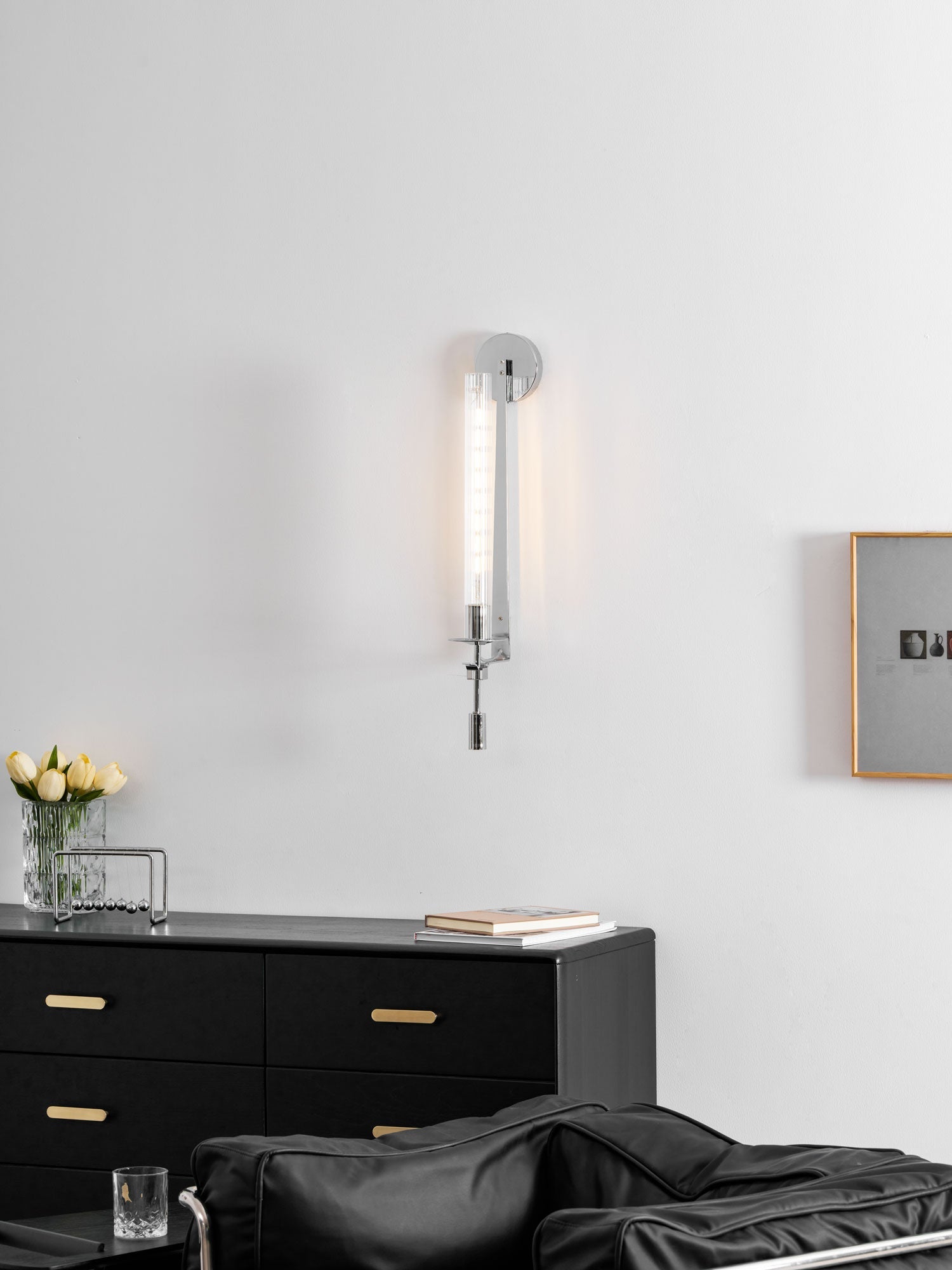 Klassieke Messing Wandlamp met Geribbeld Glas – 1940s Franse Stijl Cilinderlamp voor Gang Woonkamer Slaapkamer – E26 E27 Fitting – Enkel en Dubbel Lichtpunt | Sansoti