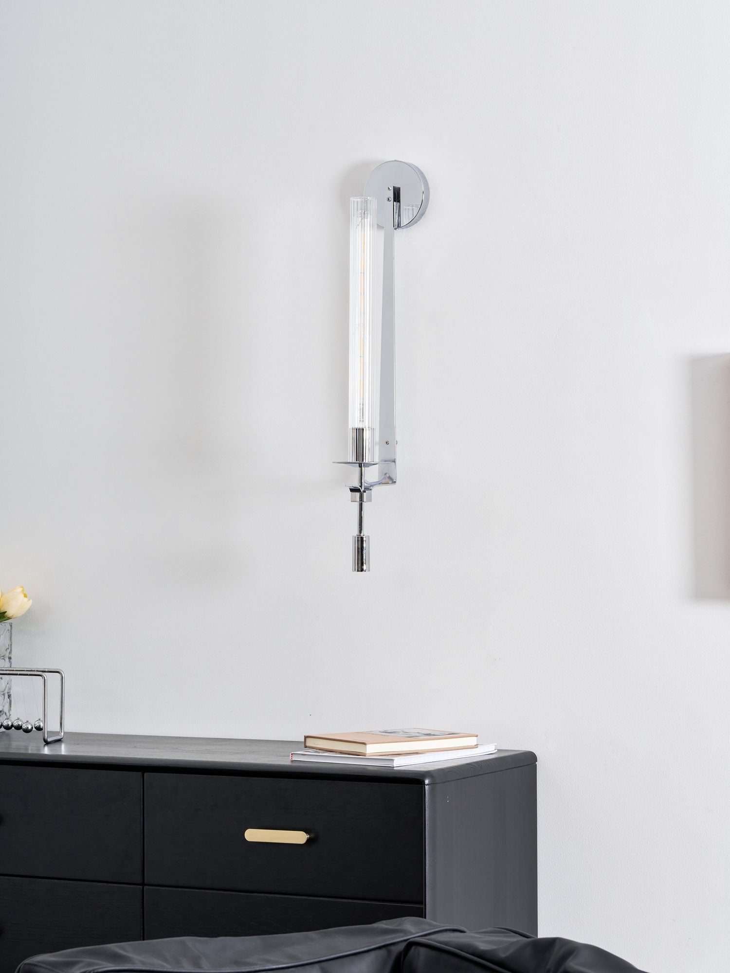 Klassieke Messing Wandlamp met Geribbeld Glas – 1940s Franse Stijl Cilinderlamp voor Gang Woonkamer Slaapkamer – E26 E27 Fitting – Enkel en Dubbel Lichtpunt | Sansoti