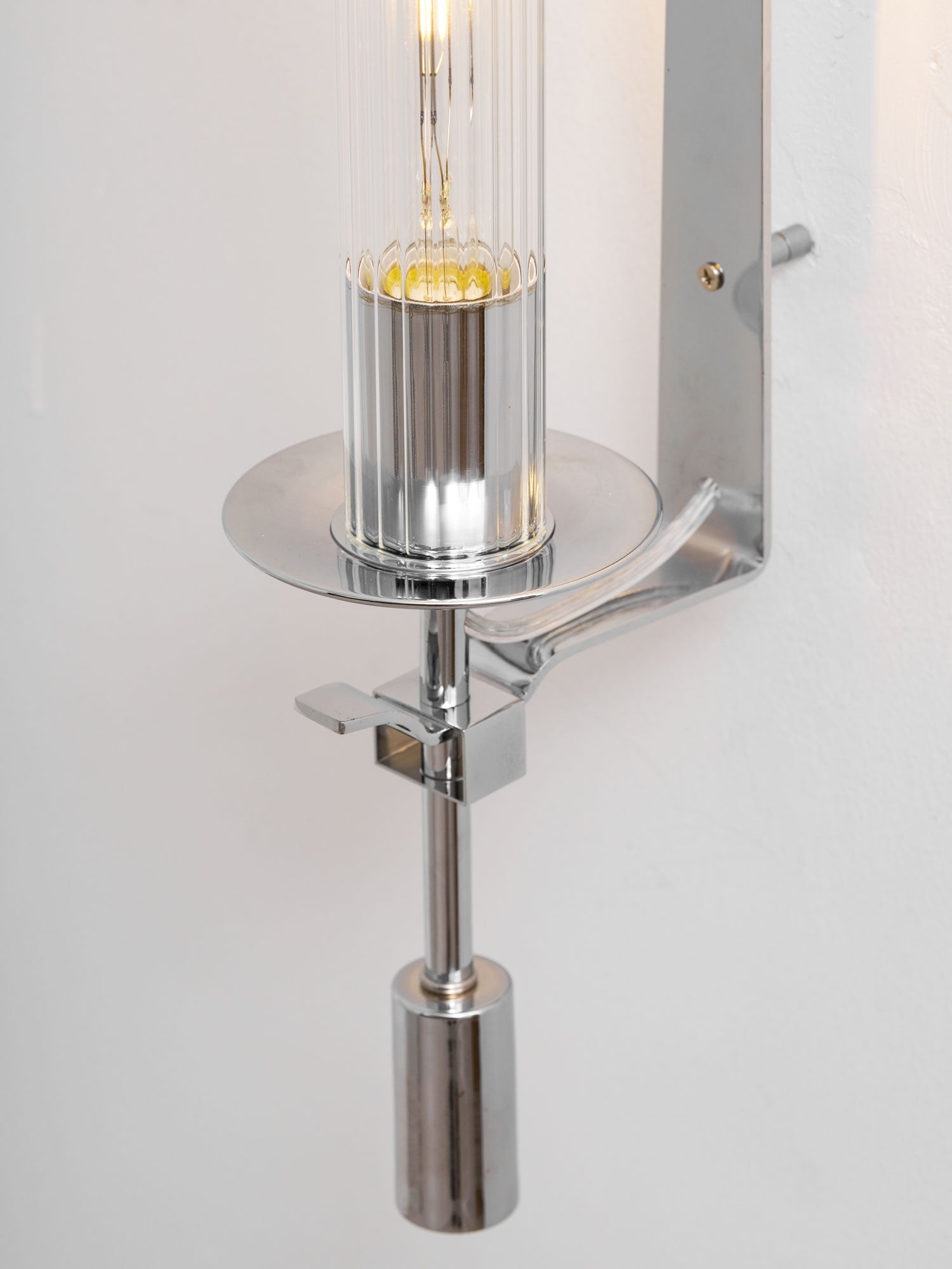 Klassieke Messing Wandlamp met Geribbeld Glas – 1940s Franse Stijl Cilinderlamp voor Gang Woonkamer Slaapkamer – E26 E27 Fitting – Enkel en Dubbel Lichtpunt | Sansoti