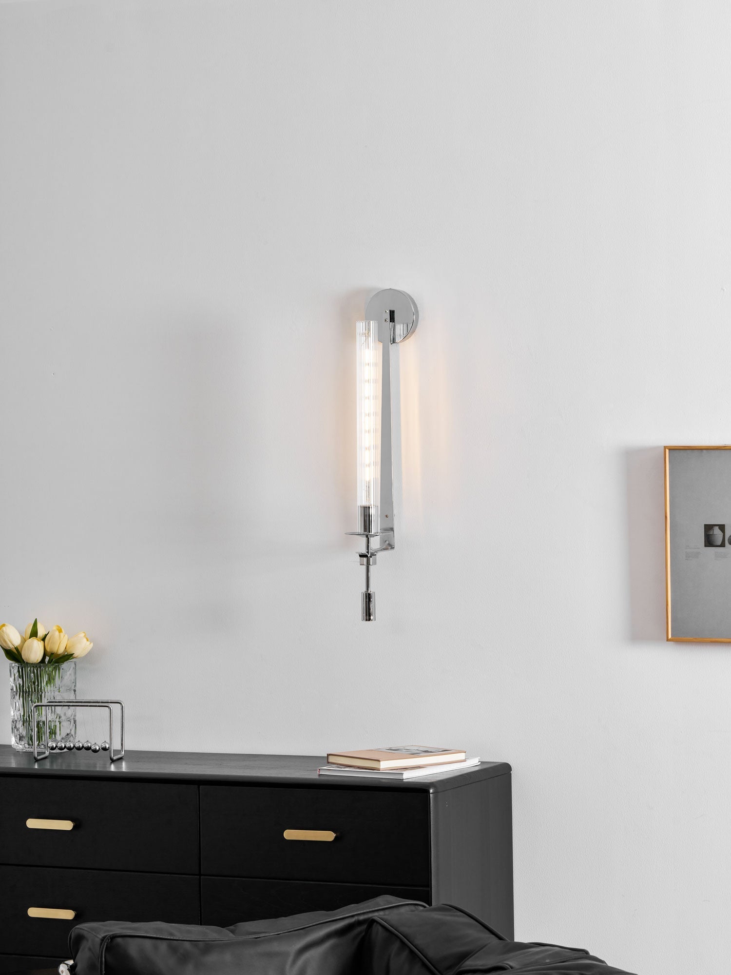 Klassieke Messing Wandlamp met Geribbeld Glas – 1940s Franse Stijl Cilinderlamp voor Gang Woonkamer Slaapkamer – E26 E27 Fitting – Enkel en Dubbel Lichtpunt | Sansoti
