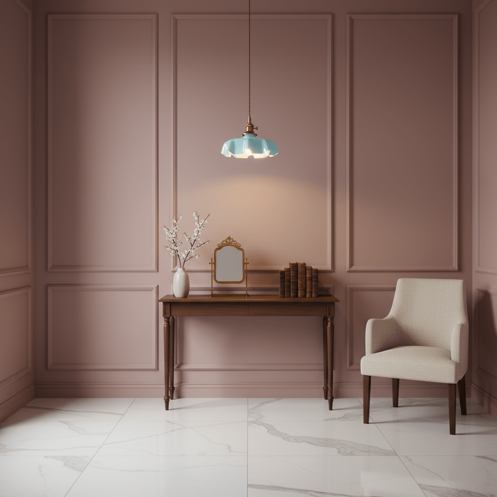 Geplooide Glazen Hanglamp met Messing Armatuur — Vintage Franse Stijl in Wit, Beige, Roze of Blauw — Verstelbare Kabel 150 cm | Sansoti