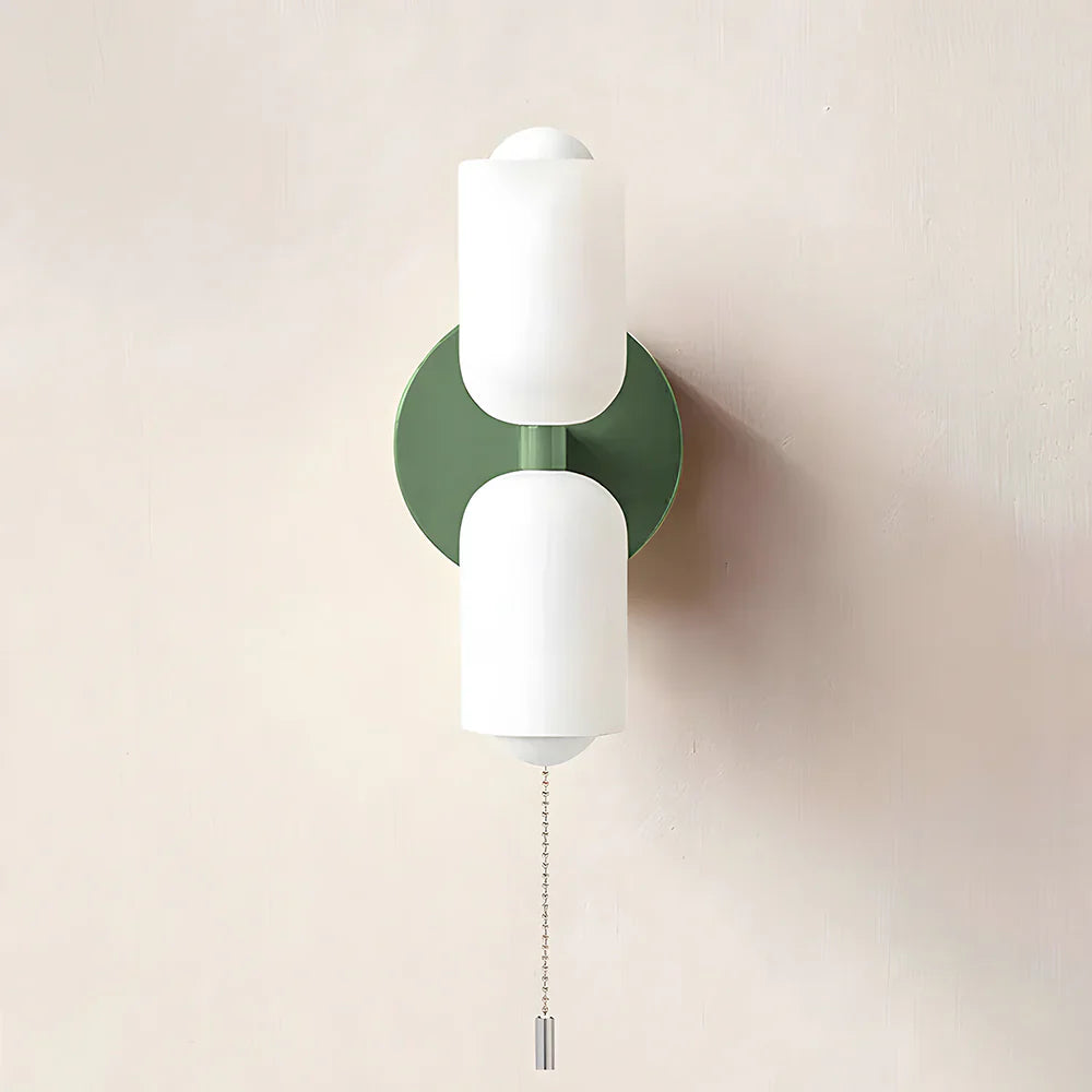 Wandlampe Doppelt Retro Französisches Glas E14 Gold Schlafzimmer Flur Badezimmer Wohnzimmer Vintage | Restfield