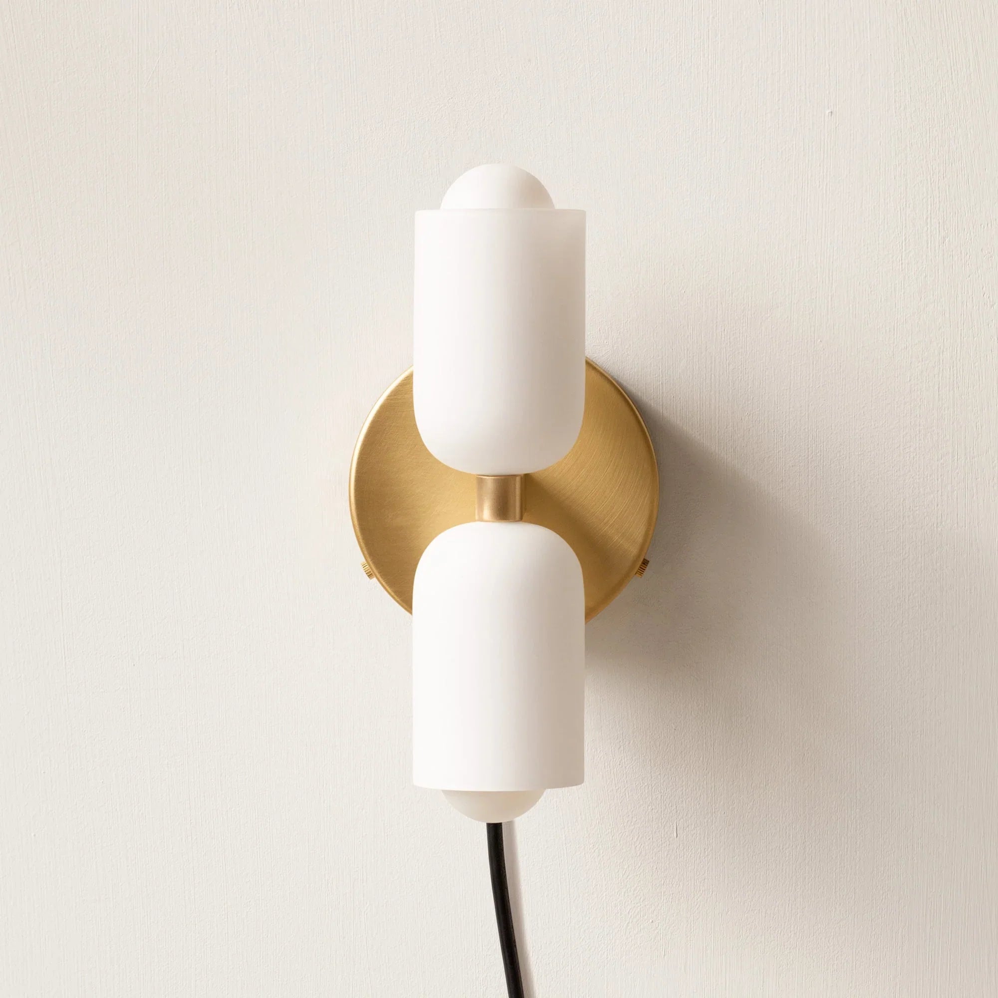 Wandlampe Doppelt Retro Französisches Glas E14 Gold Schlafzimmer Flur Badezimmer Wohnzimmer Vintage | Restfield