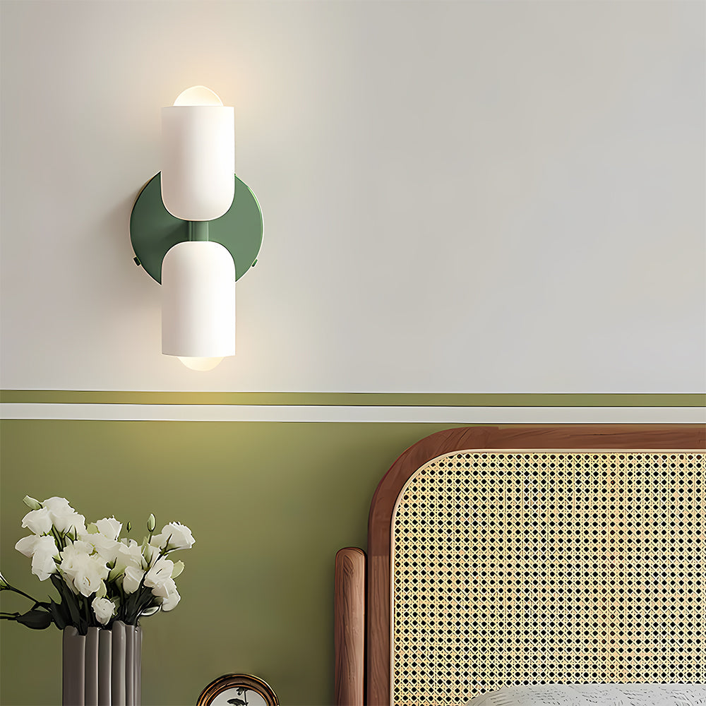 Wandlampe Doppelt Retro Französisches Glas E14 Gold Schlafzimmer Flur Badezimmer Wohnzimmer Vintage | Restfield