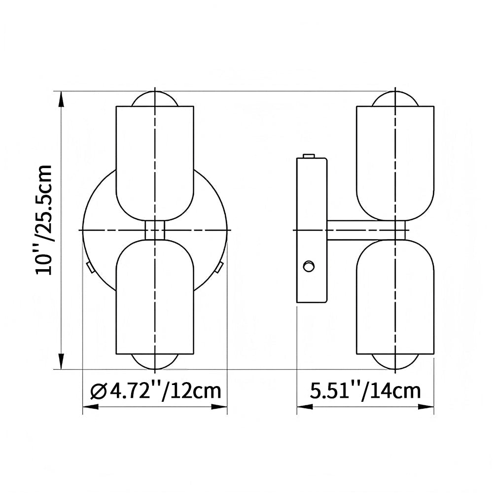 Wandlampe Doppelt Retro Französisches Glas E14 Gold Schlafzimmer Flur Badezimmer Wohnzimmer Vintage | Restfield