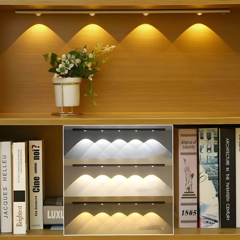 Draadloze LED-lamp met Bewegingssensor Oplaadbaar USB-C Dimbaar 3 Lichtkleuren Magnetische Installatie voor Gang Kast Slaapkamer Keuken tot 2 Maanden Gebruik | Sansoti