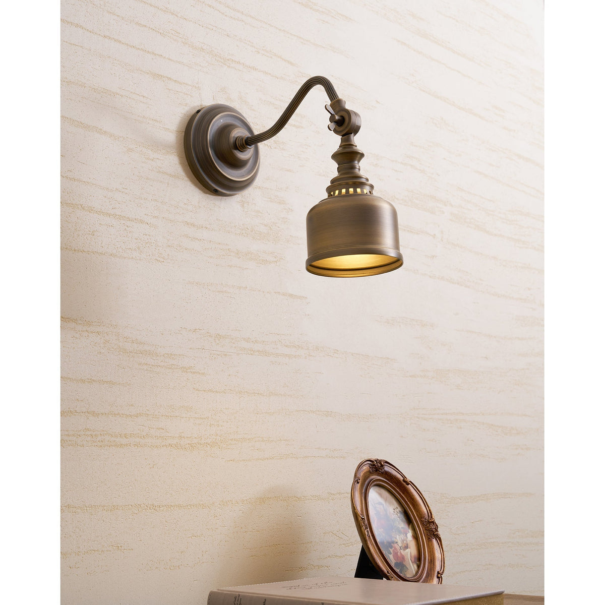 Wandlamp Verstelbaar Leesarmatuur Messing Antiek Brons Zwanenhals Stijl Slaapkamer Woonkamer Interieur Verlichting | Sansoti