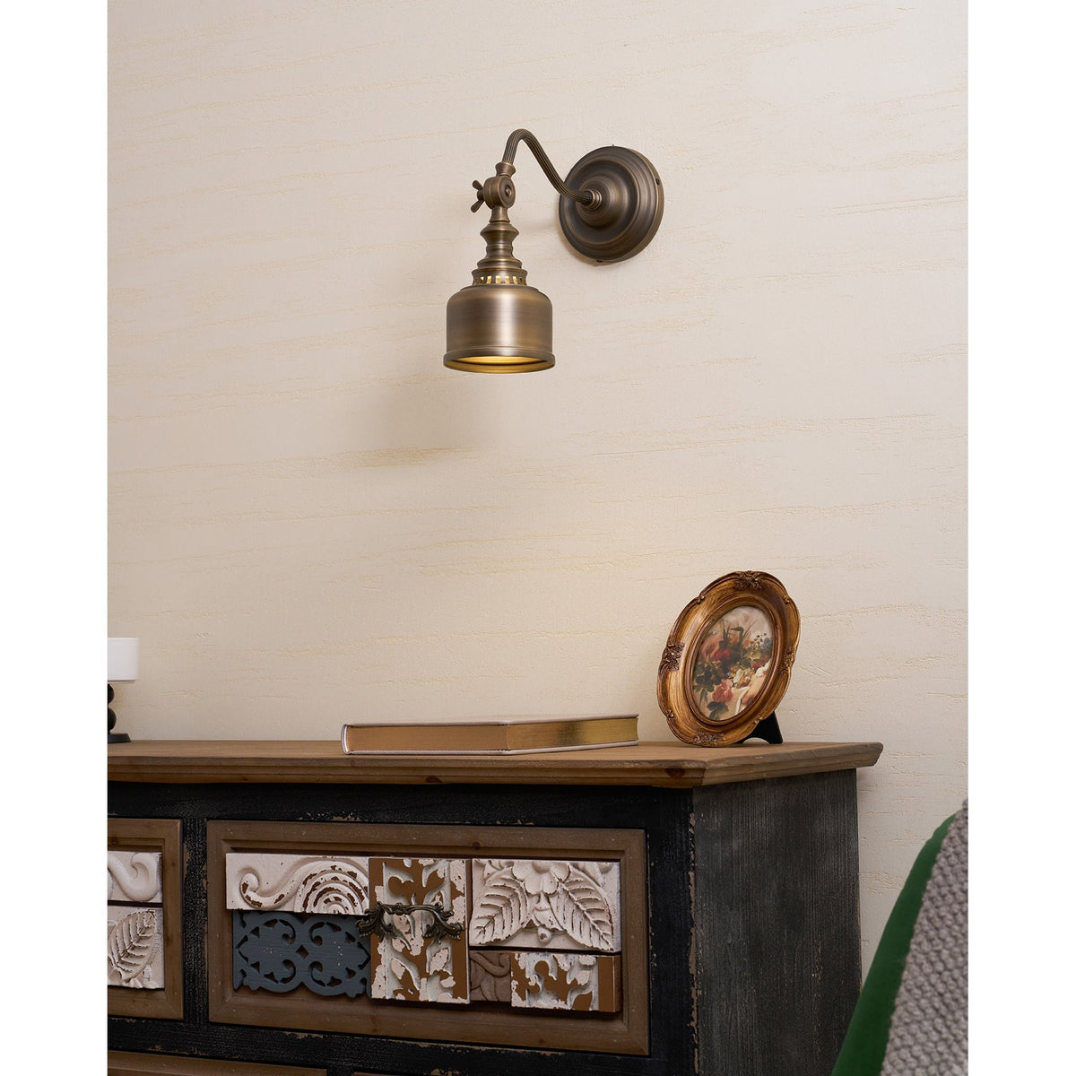 Wandlamp Verstelbaar Leesarmatuur Messing Antiek Brons Zwanenhals Stijl Slaapkamer Woonkamer Interieur Verlichting | Sansoti