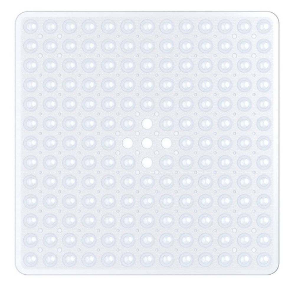 Antislip Badmat met Zuignappen – Veilig Vaste Mat voor Bad en Douche – Vierkant Design met Drainagegaten – PVC Douchevloermat – Machinewasbaarbaar | Sansoti