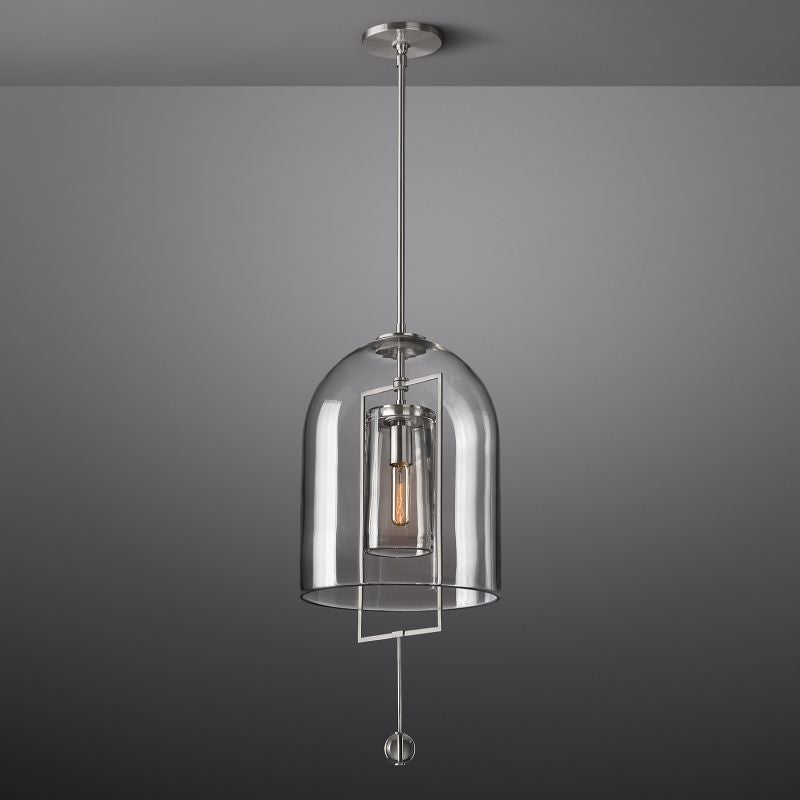Lampa wisząca ze szkła i mosiądzu, regulowana w zakresie 71–270 cm, do jadalni, salonu, sypialni i restauracji, oprawa oświetleniowa | Sansoti