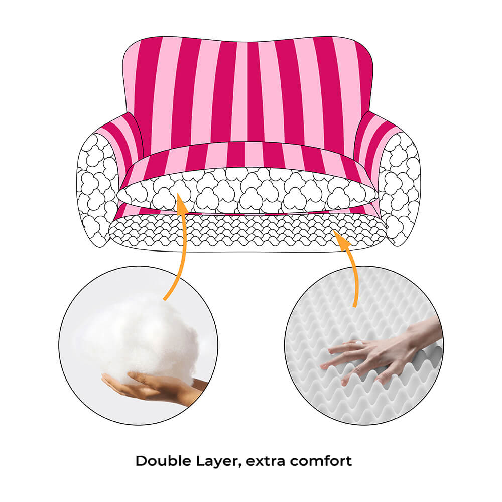Gestreepte Pluche Hondenbed Tweelaags Kunstlam Warm Afneembaar Beige Roze Zwart M L XL 2XL Huisdier Comfort | Sansoti
