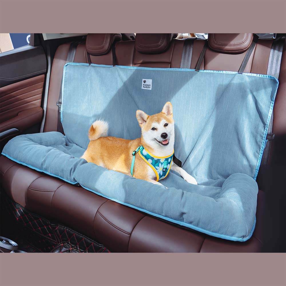 Hondenmand Autostoel Waterafstotend met Antislip Bodembescherming Luxe Zitkussen voor Auto Hond Reizen | Sansoti
