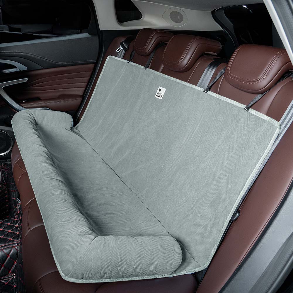 Hondenmand Autostoel Waterafstotend met Antislip Bodembescherming Luxe Zitkussen voor Auto Hond Reizen | Sansoti