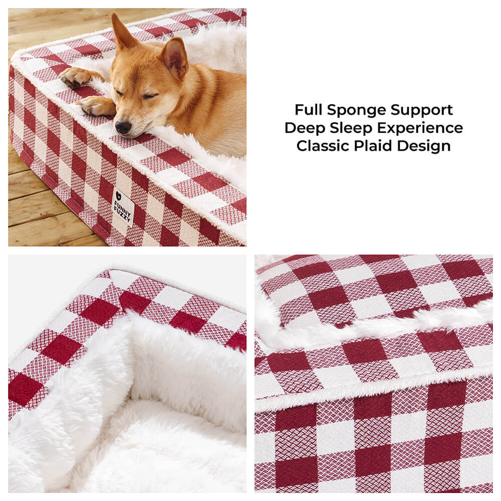 Hondenmand Antistress Tartan Klassiek Design Rustgevend Comfortabel Bed voor Huisdieren Honden Katten | Sansoti