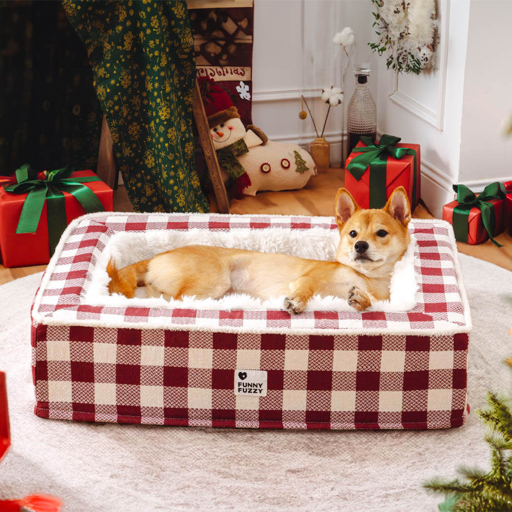 Hondenmand Antistress Tartan Klassiek Design Rustgevend Comfortabel Bed voor Huisdieren Honden Katten | Sansoti