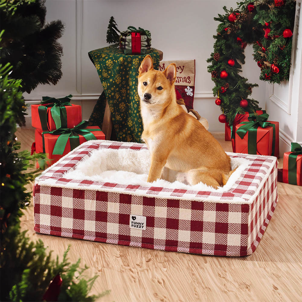 Hondenmand Antistress Tartan Klassiek Design Rustgevend Comfortabel Bed voor Huisdieren Honden Katten | Sansoti