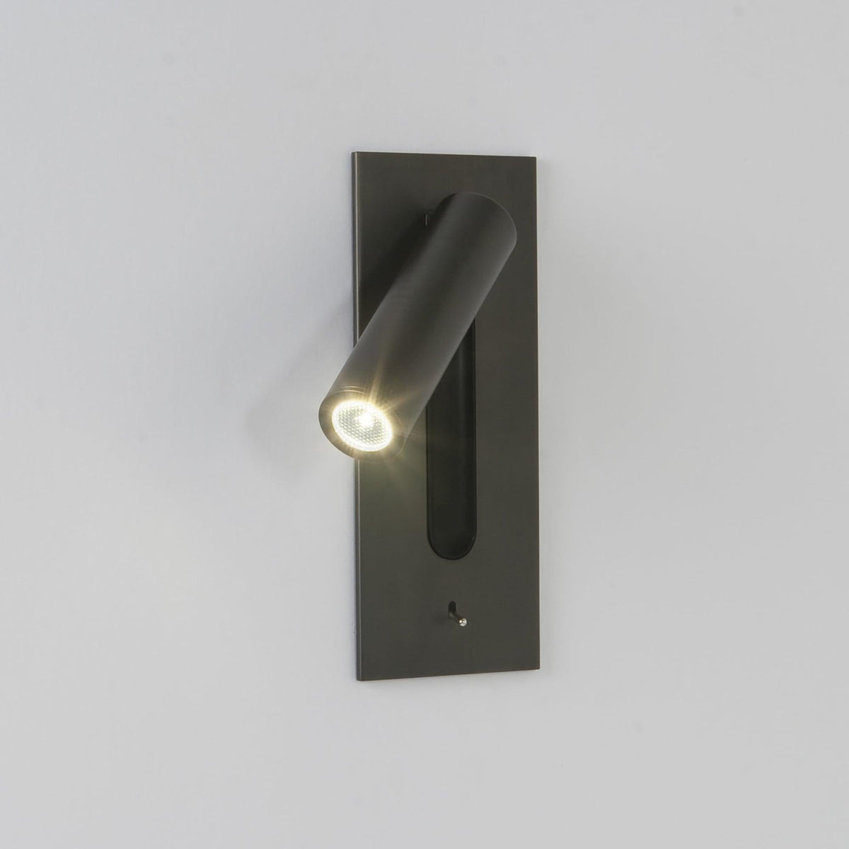 Applique murale de chambre à coucher LED à bras articulé, liseuse à intensité variable et réglable avec interrupteur, aluminium, bronze et noir, lampe de chevet | Sansoti