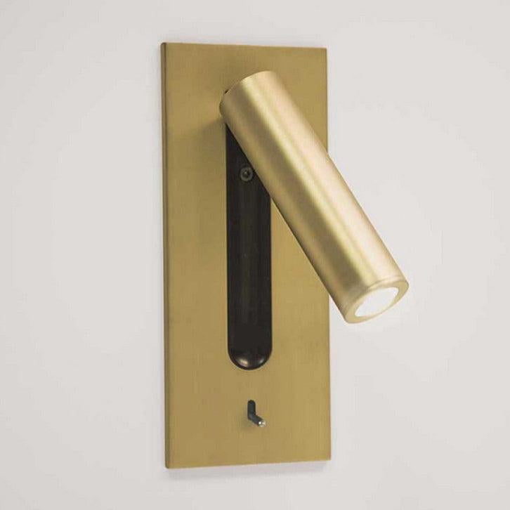 Applique murale de chambre à coucher LED à bras articulé, liseuse à intensité variable et réglable avec interrupteur, aluminium, bronze et noir, lampe de chevet | Sansoti
