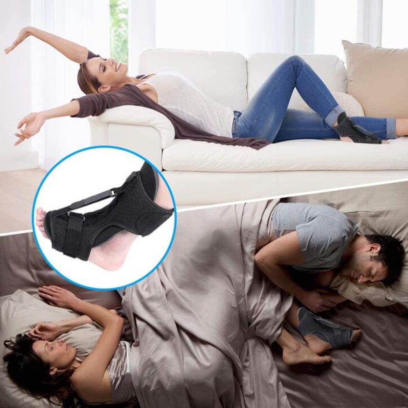Attelle de nuit pour le soutien du pied, réglable, respirante et confortable, soulageant les douleurs aux pieds et favorisant la récupération en cas de fasciite plantaire | Sansoti