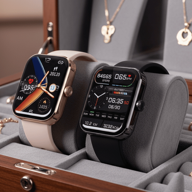 Smartwatch met Gezondheidsmonitoring Hartslagmeter Slaaptracker Waterdicht Touchscreen Display Zwart Roze | Sansoti