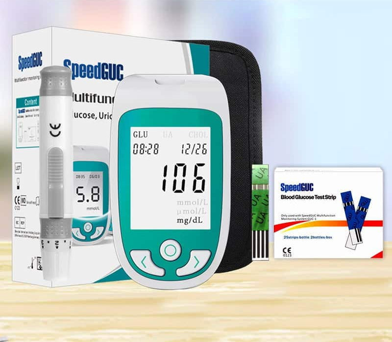 Multifunctionele Gezondheidsmeter 3-in-1 Thuistester Cholesterol Glucosewaarde Urinezuur Digitale Bloedsuikermeter Snelle Zelftest | Sansoti