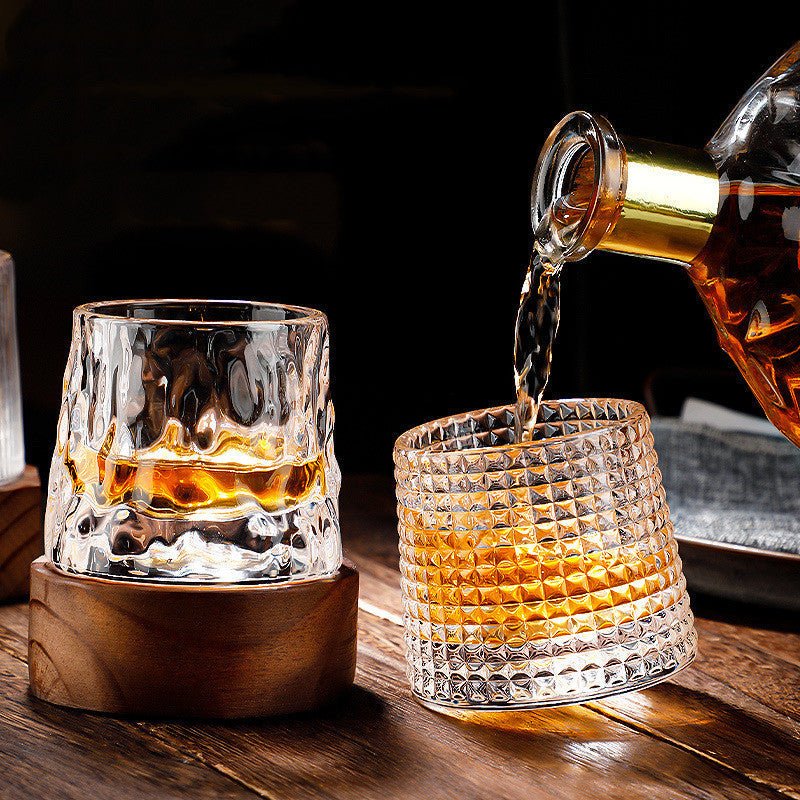 Draaibare Whiskyglazen Set – Loodvrij Kristal – Voor Intense Aromas en Stijlvol Genieten | Sansoti