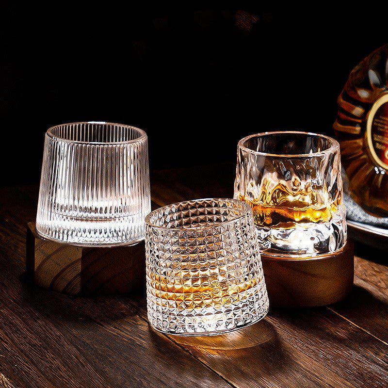 Draaibare Whiskyglazen Set – Loodvrij Kristal – Voor Intense Aromas en Stijlvol Genieten | Sansoti