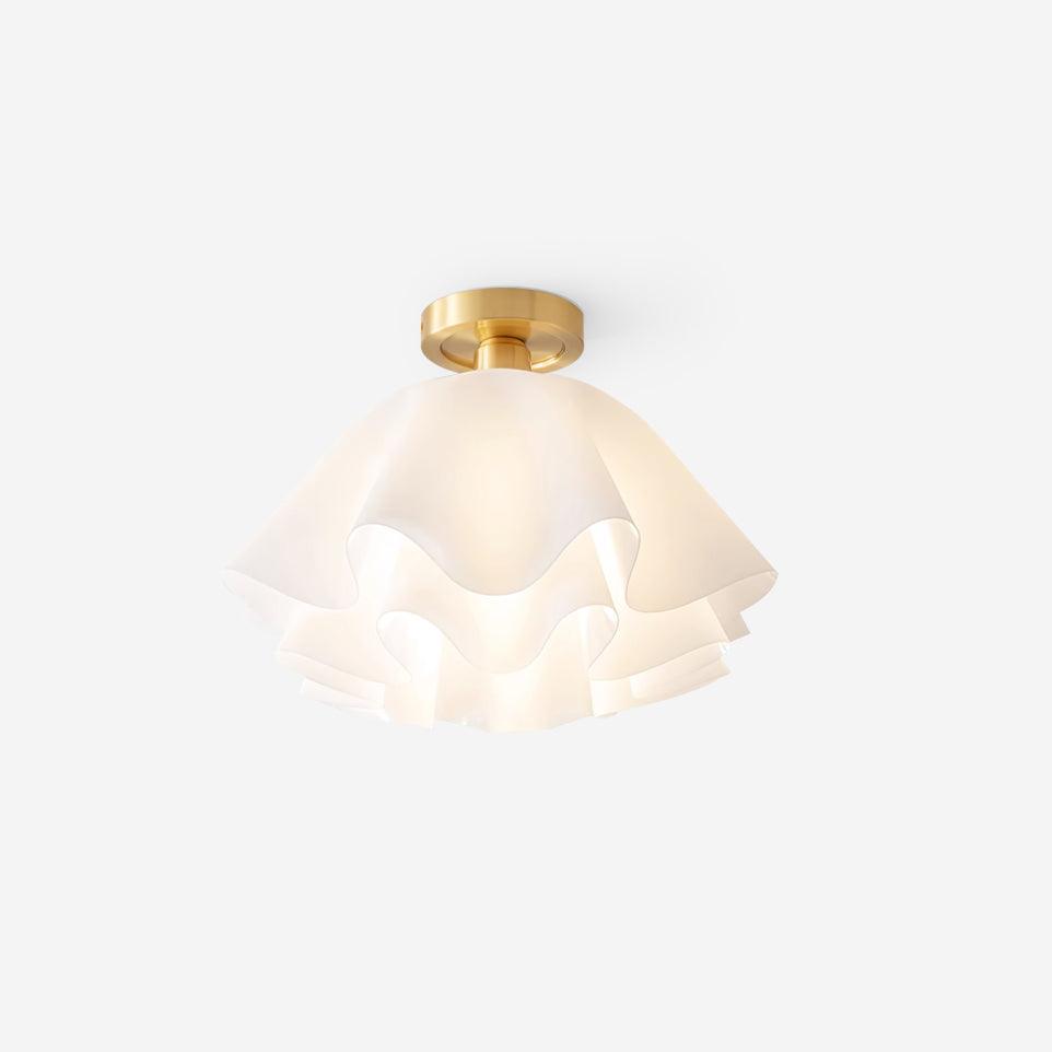 Plafondlamp Modern Gevouwen Design Acryl Koper E27 LED Woonkamer | Sansoti