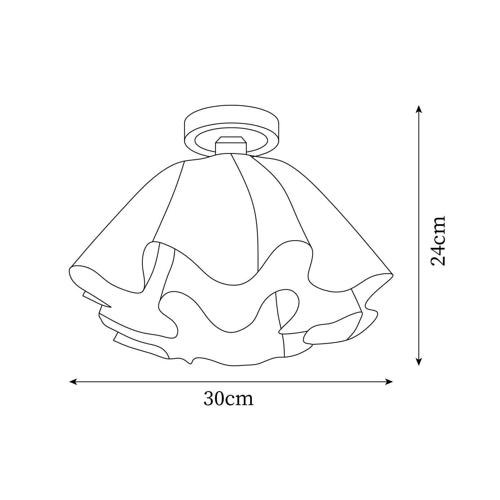 Plafondlamp Modern Gevouwen Design Acryl Koper E27 LED Woonkamer | Sansoti