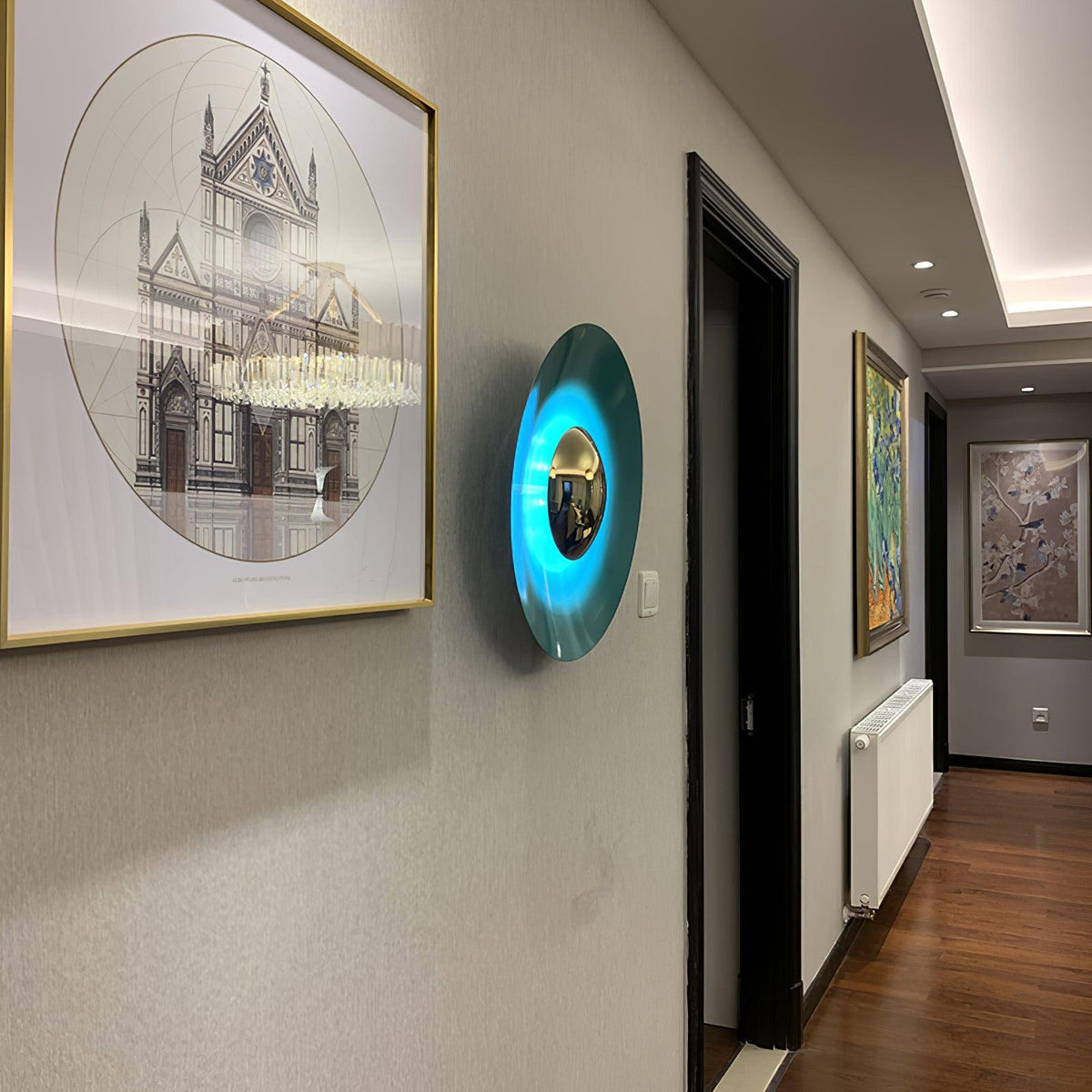 Runde LED-Wandleuchte Eclipse Metall Deckenleuchte Moderne minimalistische Beleuchtung Wohnzimmer Schlafzimmer | Sansoti