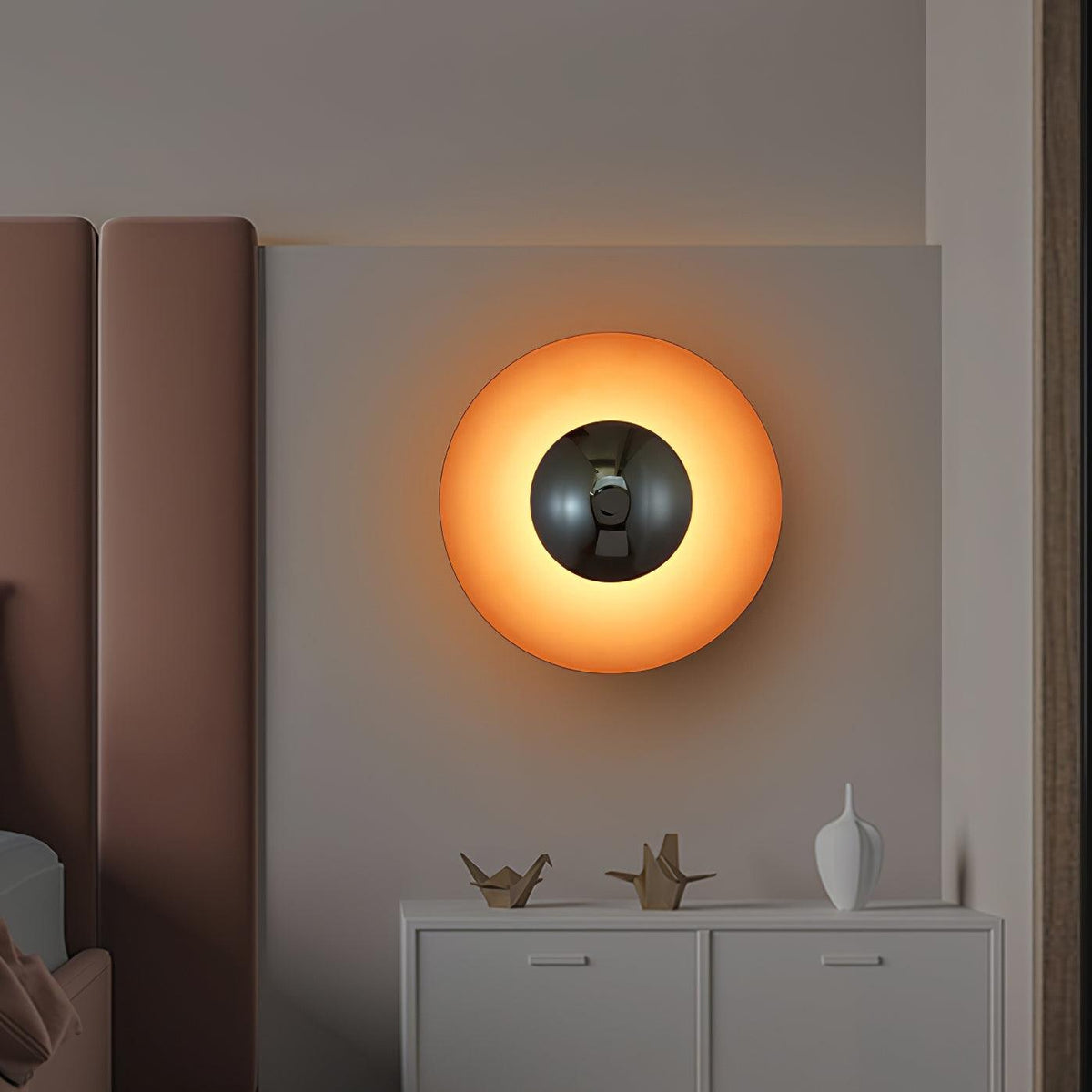 Runde LED-Wandleuchte Eclipse Metall Deckenleuchte Moderne minimalistische Beleuchtung Wohnzimmer Schlafzimmer | Sansoti