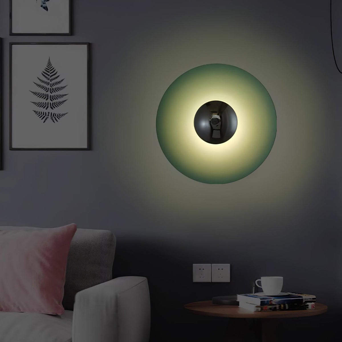 Runde LED-Wandleuchte Eclipse Metall Deckenleuchte Moderne minimalistische Beleuchtung Wohnzimmer Schlafzimmer | Sansoti